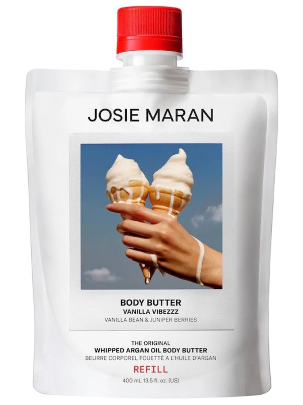 JOSIE MARAN Vanilla Vibezzz - Whipped Argan Oil Refillable Firming Body Butter